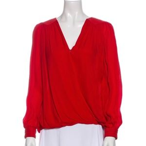Parker Silk V-Neck Blouse